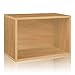 Way Basics Blox Rectangle Shelf Storage and Organizer (Tool-Free Assembly and Uniquely Crafted from Sustainable Non Toxic zBoard Paperboard), Natural