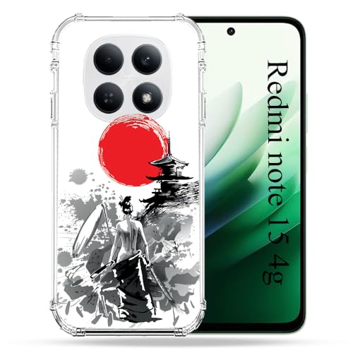 Coque renforcée Redmi Note 15 4G antichoc motif japonais femme rigide