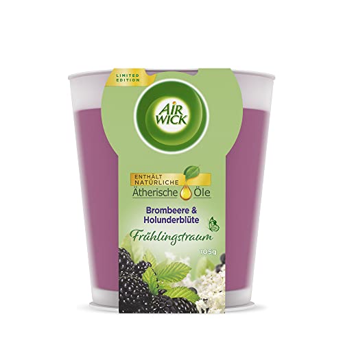 Air Wick Wohlfühl-Duftkerze im Glas mit Brombeer- und Holunderblütenduft