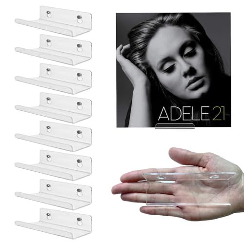 Clear Acrylic Shelves 8 Pack, 4 inch Vinyl Holder Record Wall Display Shelf, Vinyl Record Shelf Wall Mount Floating Album Display Shelf Organizer for Bathroom, Bedroom, Living Room, Room Decor - Les Beatles, Paul McCartney, John Lennon, RIngo Starr, George Harrison Clear Acrylic Shelves 8 Pack, 4 inch Vinyl Holder Record Wall Display Shelf, Vinyl Record Shelf Wall Mount Floating Album Display Shelf Organizer for Bathroom, Bedroom, Living Room, Room Decor