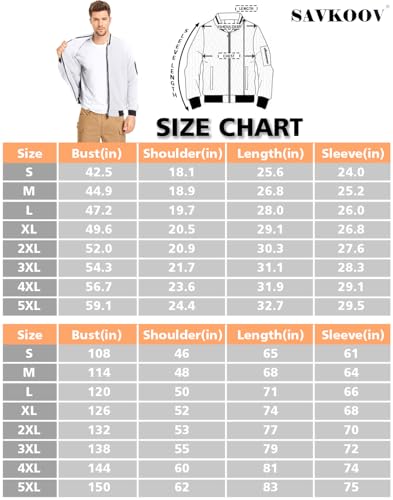 Savkoov Mens Lightweight Jacket Casual Bomber Jacket Varsity Coat thumb #5
