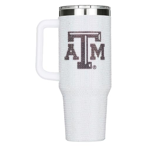 Image of The Memory Company Officially Licensed 40oz White Bling Game Day Tumbler, Texas A&M University