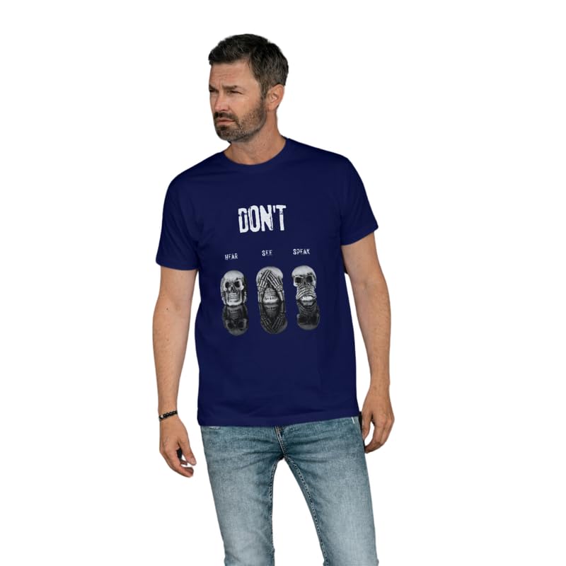 ADRIFTMen's Cotton, Half Sleeves, Crew Neck, Streetwear,T-Shirt