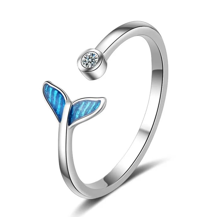 Collier de baleine bleu en argent pour les vacances et l'été