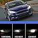 Headlights Assembly Fit For 2015-2018 Ford Focus, Chrome Housing And Amber Reflector Headlamps Left Driver Side and Right Passenger Side,Including Halogen bulbs