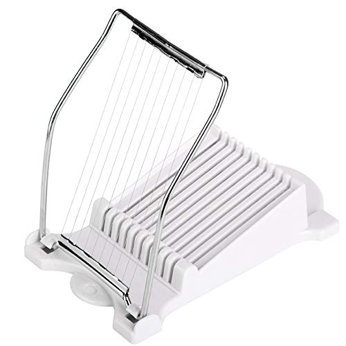 Boiled Egg fruit slicer Luncheon Meat Slicer Soft Cheese SlicerStainless Steel Wires with 10 Singing Cutting Wires White White