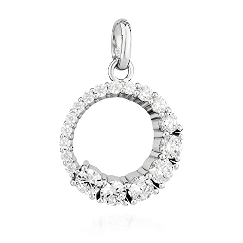 Pendentif zircon blanc argent 925 NKlaus idée cadeau femme