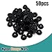 M3-0.5mm Black Nylon Flange Nuts, Nylon Hex Flange Nuts for Furniture Machinery Industry Fasteners-50pcs