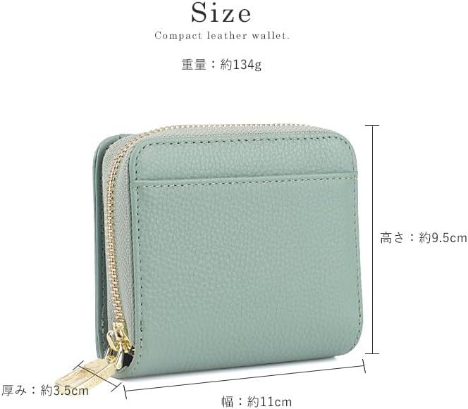 送料無料】LIZDAYS/リズデイズ 二つ折り財布 | Style On Premium [リズデイズ]二つ折り財布 レディース 本革 レザー じゃばら式 大容量 軽量 box型 小銭入れ スキミング防止 (サーモンピンク