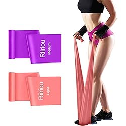 Bandas Elasticas Fitness, 2M Cintas Elásticas Bandas de Resistencia Ideales para Mujer y Hombre Pilates, Fisioterapia, Yoga Estiramientos, Musculacion, Piernas, Fuerza Entrenamiento (pink_purple)