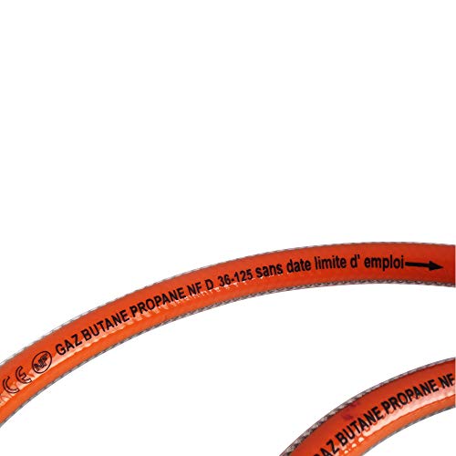 Somatherm B607-20 Stainless Steel Hose Butane/Propane 2.00 m (Unlimited Time), Grey, Gray, 2 meters - Image 3