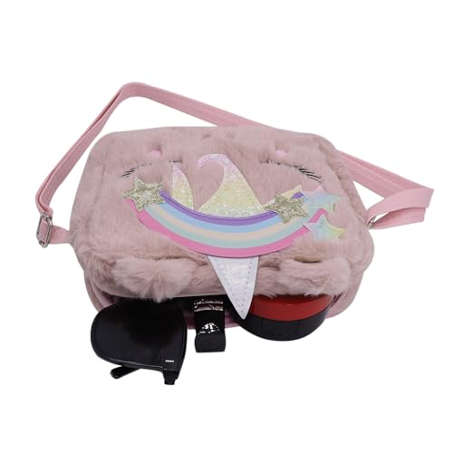 Cute Unicorn Crossbody Purse Pink Fluffy Satchel Shoulder Bag Animal Plush Messenger Bag Kawaii Purse Unicorn Gift4