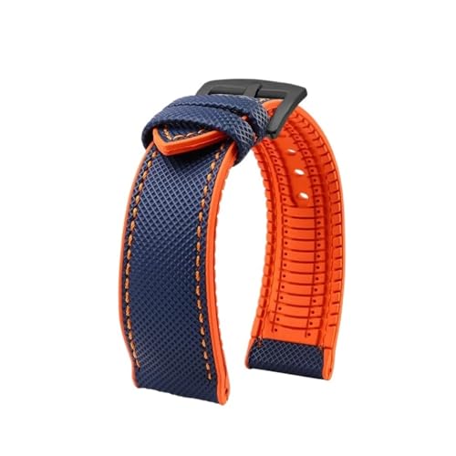 ETANNFMQ Casio PROTREK ウォッチバンド PRG-600/PRG-650 PRW-6600 GA2200/2300 シリーズ ナイロン製(Blue orange-A)