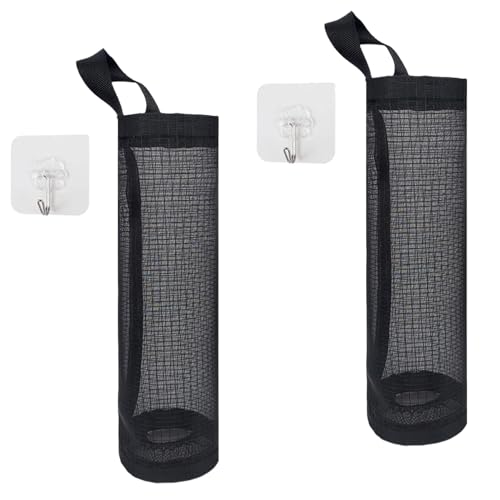 Krysel 2-Piece Plastic Bag Organizer Set for Kitchen Pantry & Garage - Space-Saving Grocery Bag Storage Solution