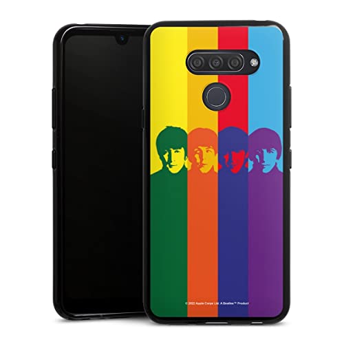 DeinDesign Coque en Silicone Compatible avec LG Q60 Étui Silicone Coque Souple Arc-en-Ciel The Beatles Bande - Les Beatles, Paul McCartney, John Lennon, RIngo Starr, George Harrison DeinDesign Coque en Silicone Compatible avec LG Q60 Étui Silicone Coque Souple Arc-en-Ciel The Beatles Bande