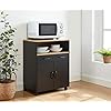 BAÏTA Desserte de Cuisine Ginger L60 x P39 x H80 cm Bois/Noir