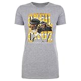 500 LEVEL Oneil Cruz Shirt for Women - Oneil Cruz Pittsburgh Vintage WHT (Heather Gray, XXX-Large)