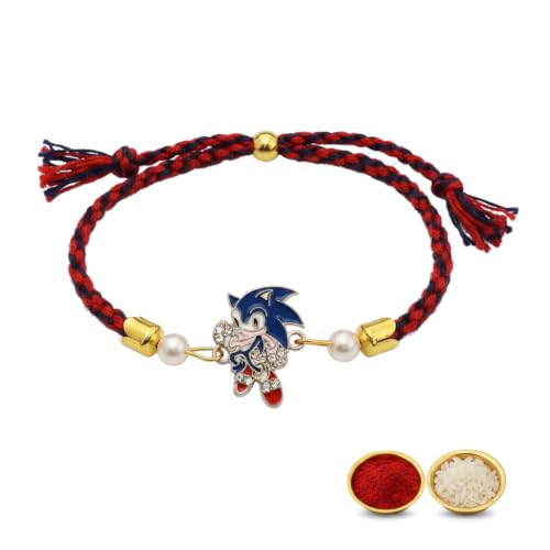 Image of Rakhi for Brother: Rakhis for Kids : Boys Rakhee with Free Roli Chawal & Gift Card: Raksha Bandhan Gifts for Brother : kids Rakhis
