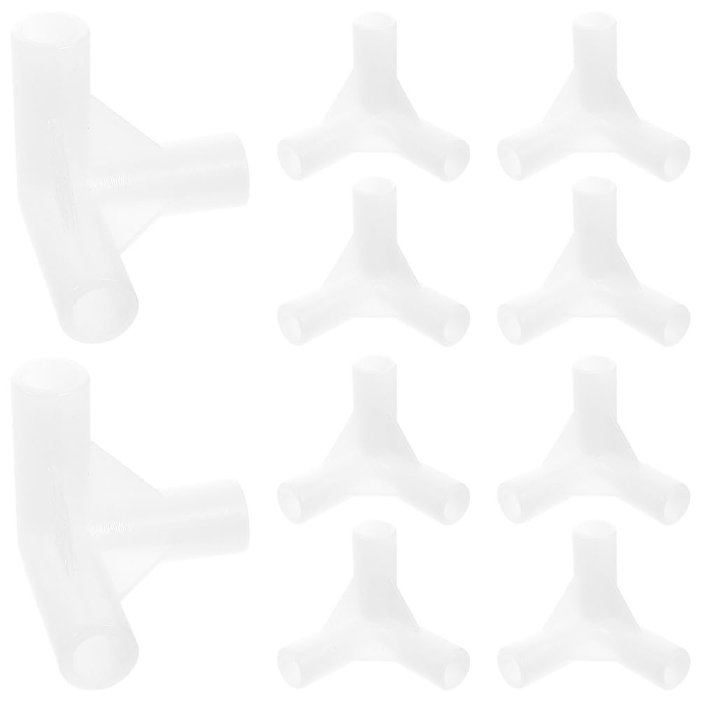 20pcs Tee Joint Canopy Fittings Pipe Fittings Canopy Parts Replacement Greenhouse Pipe Connectors Small Pipe Fitting Canopy Replacement Parts Plastic White Tent Frame-image-14