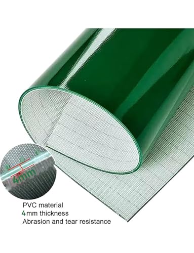 Bande transporteuse robuste en PVC vert 4mm pour optimiser la production