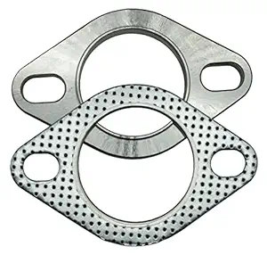 2-Bolt Exhaust Flange Gasket High Temp for Exhaust Turbo Downpipe Catback Headers Stainless Steel (2