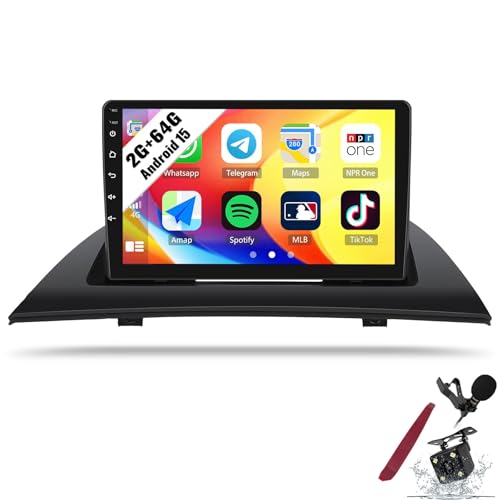 Autoradio Android 15 fluide et CarPlay sans fil pour BMW X3 avec caméra de recul