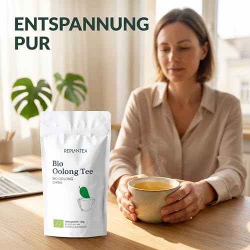 REPLANTEA BIO Oolong Tee Lose 100g | Premium Tie Guan Yin Oolong | Halbfermentierter Tee | Blumig-Milder Geschmack & Verdauungsfördernd