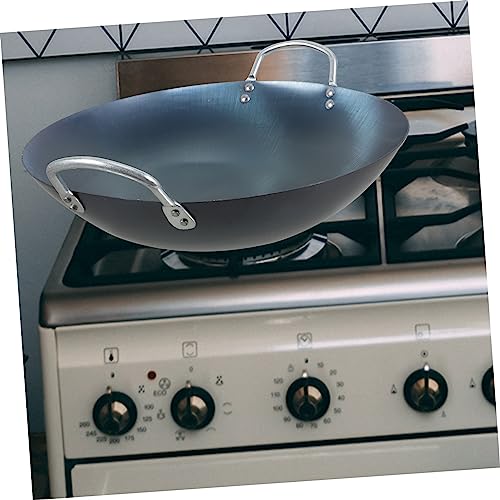 Wok de hierro con doble mango tradicional 32x9 cm miniatura 7