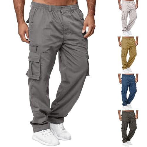 Pantalones de combate para hombre, cintura elástica, pantalones cargo para hombre, pierna recta, pantalones de trabajo tácticos, pantalones de entrenamiento tácticos, pantalones de senderismo, camping