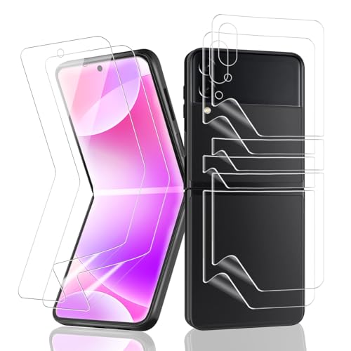 2 Stück für Panzerglas für Samsung Galaxy Z Flip 4 5G Schutzfolie Selbstheilende TPU Kratzfeste Schutzglas 0 01s Hohe Touch-Empfindlichkeit Anti-Fingerprint Blasenfreie Displayschutzfolie Outdoor