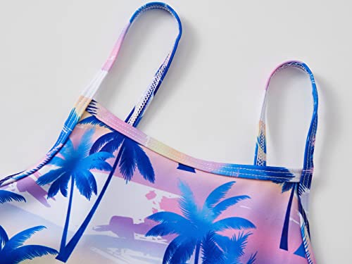 Stylish Swimsuit for Teen Girls/Young Women - Palm Tree Holiday Beach Pattern Bathing Suit Size 83