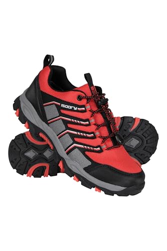 Mountain Warehouse - Mountain Warehouse Bolt Kids Active Waterproof Shoes - Rainproof IsoDry Sneakers with Mesh Upper, EVA Cushion, for Boys & Girls - Best for Autumn, Walking & Outdoors Active Red Junior Shoe Size 4 - -15%