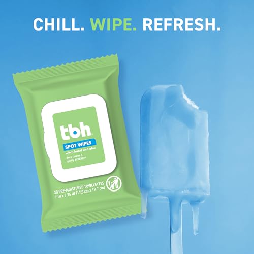 TBH Kids Spot Face Cleansing Wipes – Gentle Daily Skincare for Preteens & Teens with Oily, Dry & Sensitive Skin – Salicylic Acid & Witch Hazel – Paraben-Free & Dermatologist-Approved – 30ct (2 pack)