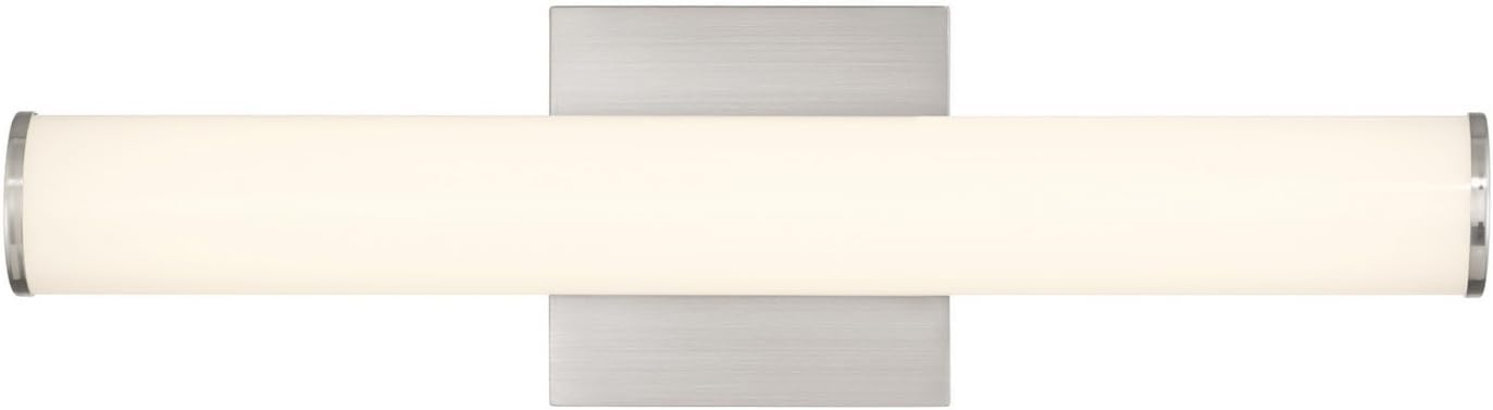 Savoy Lighting Assets 8-8888-18-SN Colt Bathroom Vanity Wall Light, Integrated LED 20 Watt, 5" H x 18" W, Satin Nickel