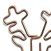 Christmas Paper Clips, Paperclips, 100Pcs Retro Multi Purpose Cute Paper Clips, Cute Paper Clips Wrapping Paper Clips for Office Supplies School Gifts Wedding Decoration (Deer Head)