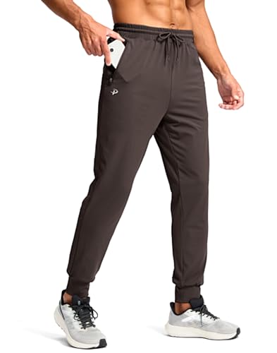 Image of Pudolla Men's Lightweight Jogger with Pockets 4-Way Stretch Sweatpants Workout Runing Athletic Track Pants