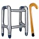 Aufblasbare Gehhilfe Aufblasbarer Spazierstock, 2 Stück Aufblasbarer Rollator, Oma Opa Aufblasbare Kostüm Rentner Kostüm Accessoires, Lustiges Geschenk für Karneval Fasching Geburtstag Cosplay