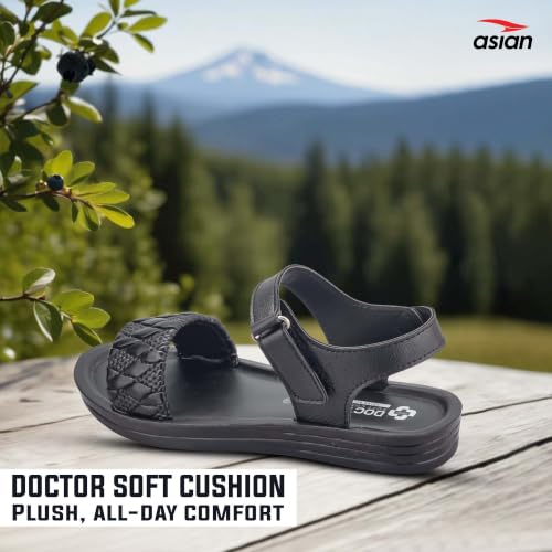 Image of ASIAN CSL-02 Women's Stylish Lightweight Sandals | Soft Cushioned Comfort, Velcro Fit, Fashionable Design for Office, Casual Outings & Daily Use
