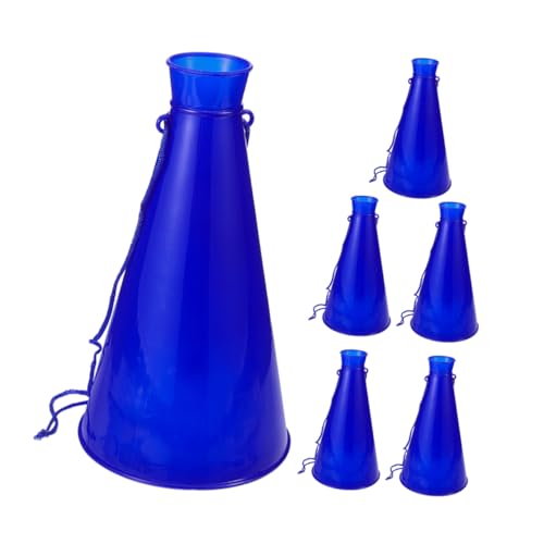 Sosoport 6pcs Lightweight Megaphones for Sports Events Concerts and Parties Portable for Playtime Activities with Lanyard