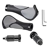 Material superior: los agarres de bicicletas hechos de caucho de TPR suave y aleación de aluminio, es un material duradero y duradero, y fuerte y duradero que evita que la empuñadura de la manija de la bicicleta salga de la forma.