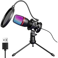 Hoppac Micrófono USB Profesional para PC, Microfono Condensador