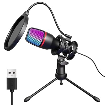 Hoppac Micrófono USB Profesional para PC, Microfono Condensador con Trípode y Filtro Pop, Plug & Play Microfono Compatible con PC, Portátiles, PS4/5, Microfono para Streaming, Podcasting, Youtube | Ya disponible en tu tienda friki favorita! En mundofriki.es!