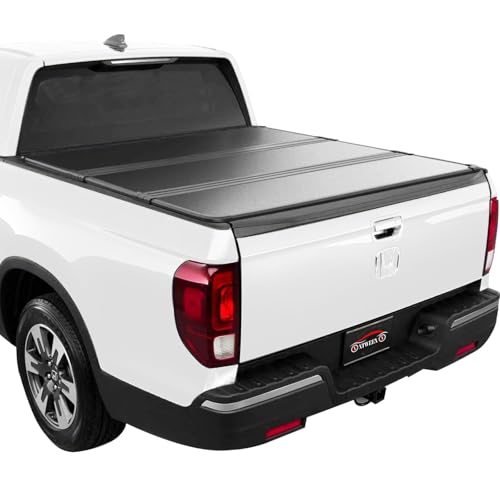XTWEEX Hard Tri-fold Truck Bed Tonneau Cover Compatible for Honda Ridgeline 2017-2026 Fleetside (Not for Stepside) 5 FT Bed Fiberglass Reinforced Polymer, Waterproof, theftproof