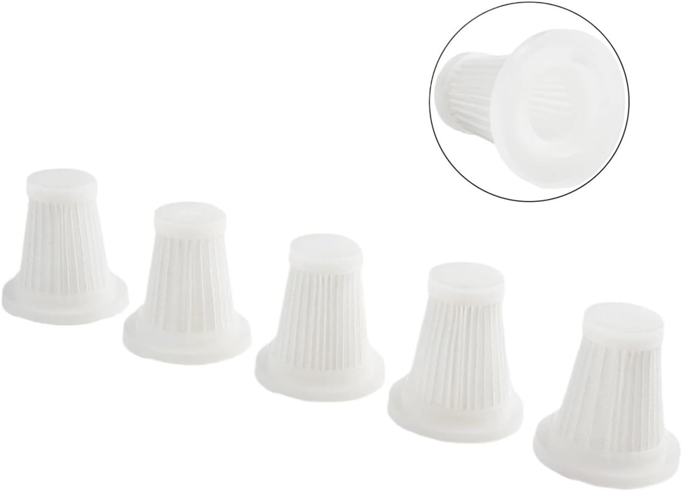 Car Vacuum Cleaner Washable Filters Cordless Filter Handheld Accessories(5pcs)