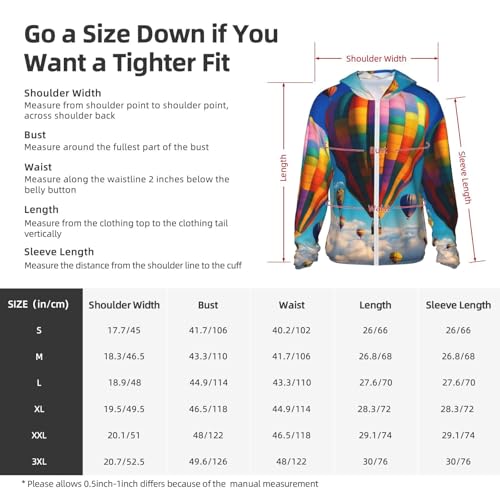 UPF 50+ Sun Protection Hoodie Long Sleeve Hot Air Balloons Sun Shirt Rash Guard Fishing Shirts for Men2