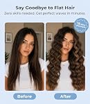 Farery Hair Waver Deep Wave Crimper for Women - 1.25 Inch | Beach Waves Curling Iron, Smart Buzzer Timer (4-10s), 9 Heat Settings 285°F-430°F, Tourmaline Ceramic Negative Ion