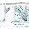 Litabel Extra Long Boho Watercolor Floral Shower Curtain 72
