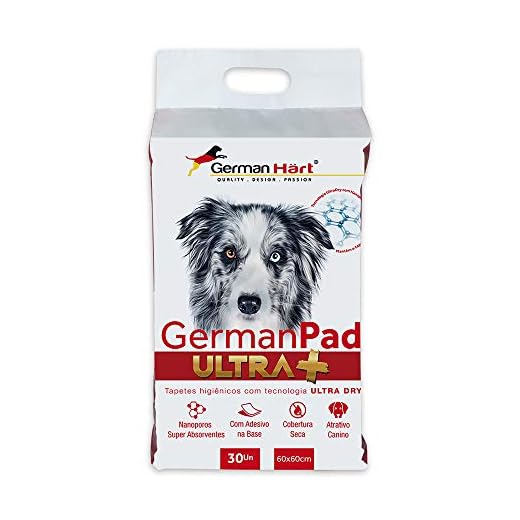Tapete Higienico GermanPad Ultra+ 10 Unidades GermanHart para Cães, Branco