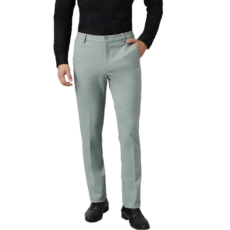 Image of SUBTRACT Slim-Fit Stretchable Lycra Formal Pants for Men with Flexible Waistband | Stylish Men's Wear Trousers for Office or Party |Dress Trouser Pant