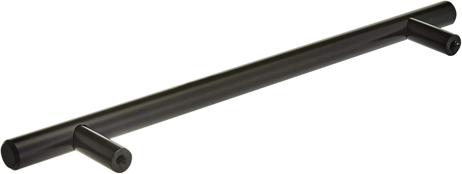 Bar Pulls 7 in (178 mm) Center-to-Center Flat Black Cabinet Pull - 10 Pack